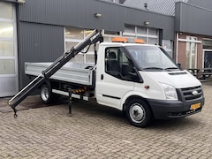 Ford Transit - 350L 2.4 TDCI Hiab Laadkraan 013T Trekhaak 2800kg trekgewicht 2-Persoons Open laadbak Pick