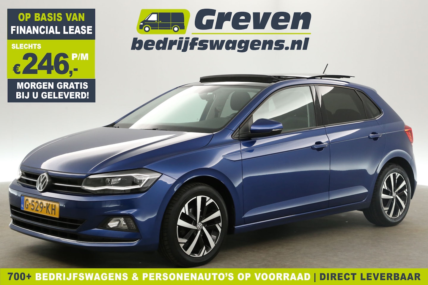 Volkswagen Polo - 1.0 TSI Highline Pano Clima Adaptive-Cruise Carplay Navi PDC LED 16''LMV Stoelverwarming - AutoWereld.nl