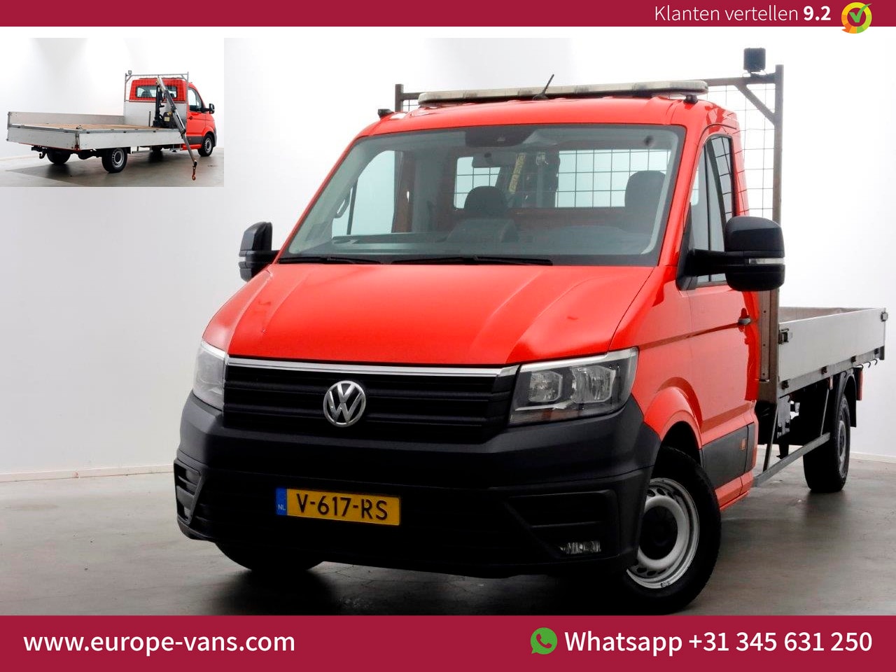 Volkswagen Crafter - 35 2.0 TDI 177pk L4 Open laadbak met kraan Trekhaak 3500kg. 08-2018 - AutoWereld.nl