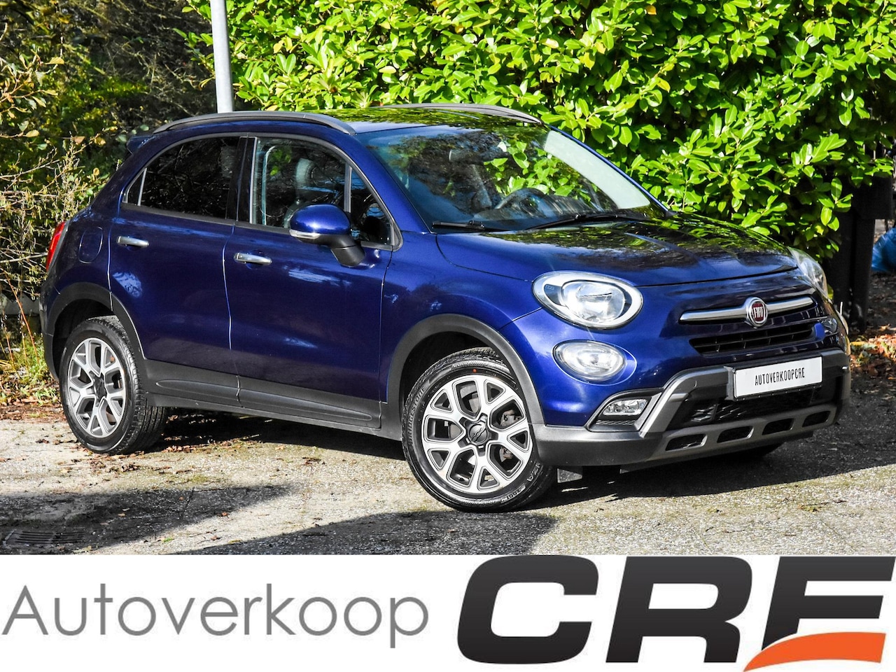 Fiat 500 X - 1.4 Turbo MultiAir Lounge automaat / zwart leer/stof / stuurverwarming / stoelverwarming / - AutoWereld.nl