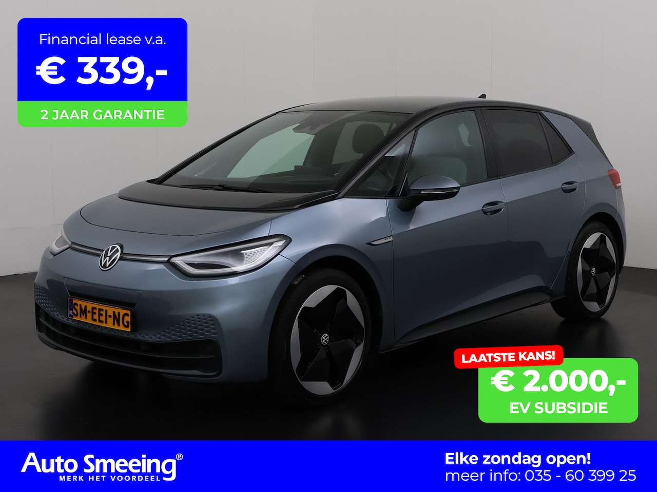 Volkswagen ID.3 - Pro 58 kWh | 23.695,- na subsidie | Panoramadak | Head Up | Zondag Open! - AutoWereld.nl