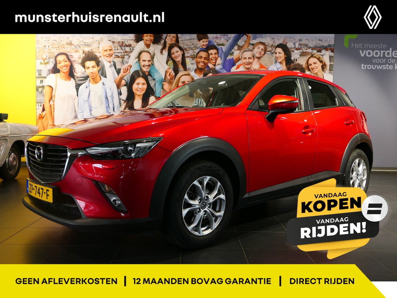 Mazda CX-3 - 2.0 SkyActiv-G 120 TS Automaat, Trekhaak, Stoelverwarming, Sensoren achter - AutoWereld.nl