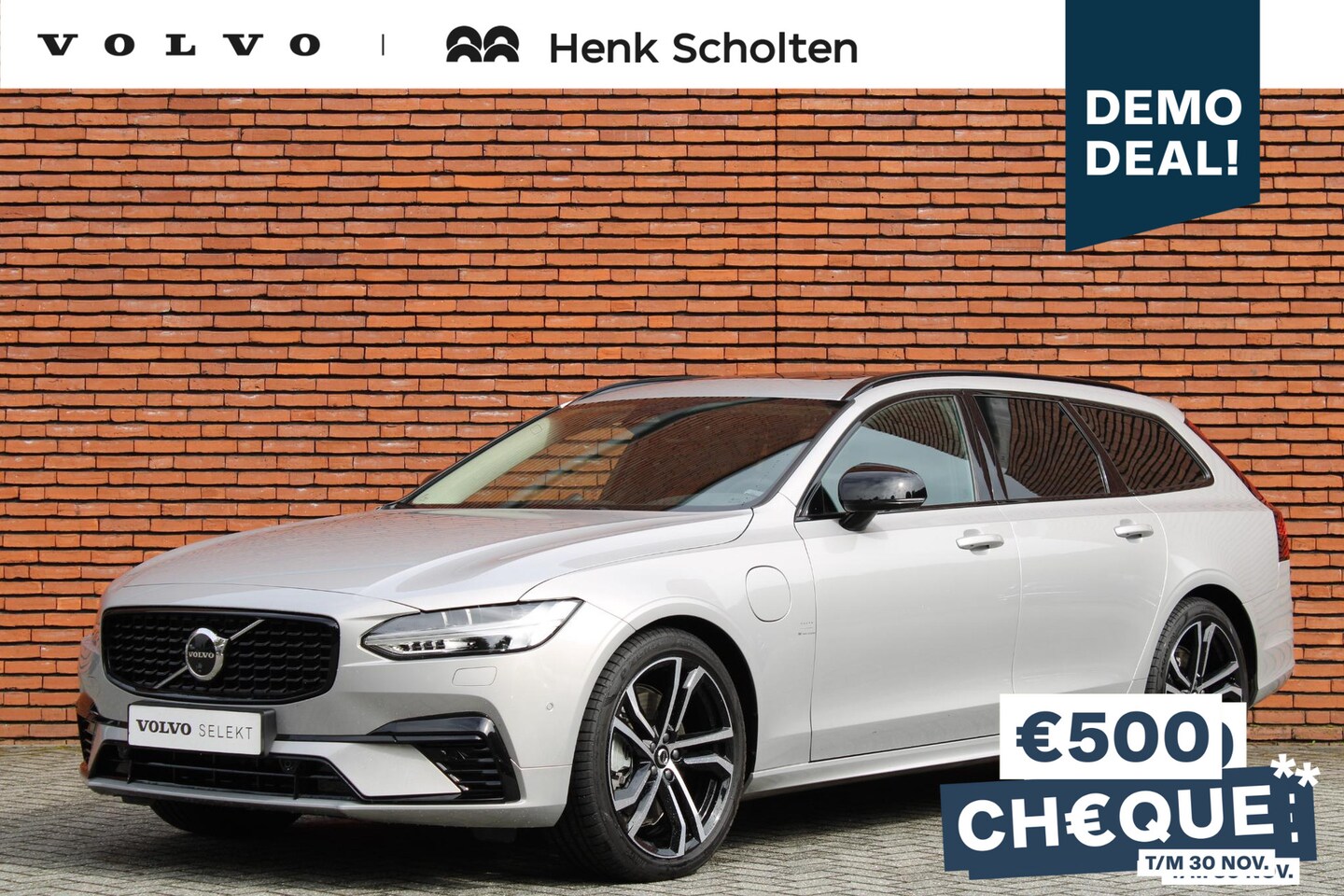 Volvo V90 - T8 AWD AUT8 455PK Ultimate Dark Luchtvering, Bowers&Wilkins audiosysteem, 360 Graden Camer - AutoWereld.nl