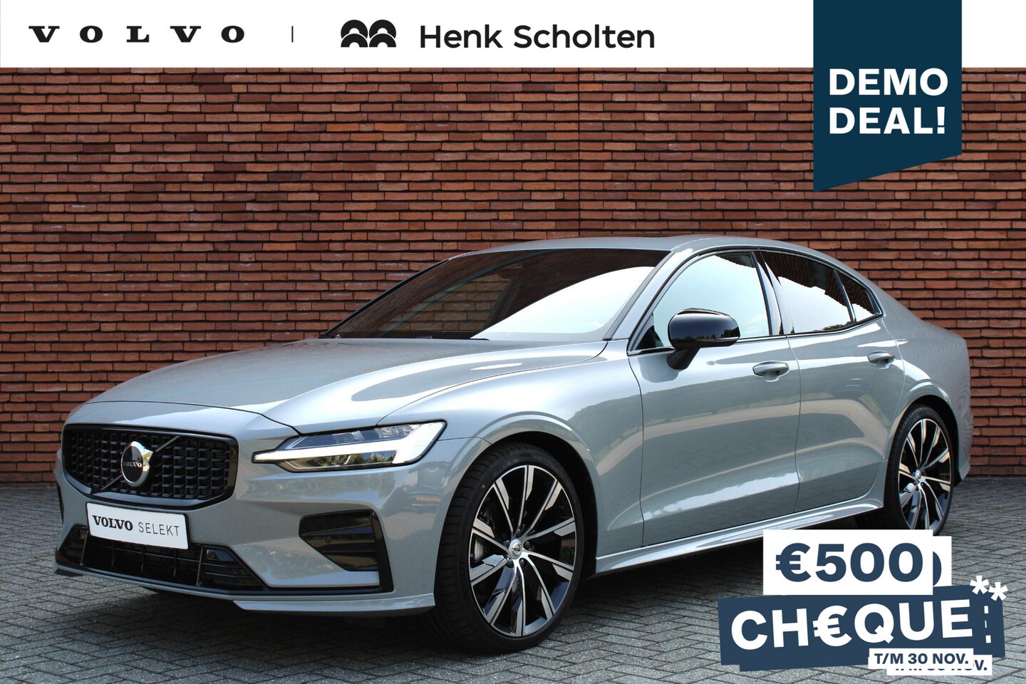 Volvo S60 - B4 AUT7 197PK Plus Dark, Panoramisch schuif/kanteldak, Nappa Leder / Open Grid bekleding, - AutoWereld.nl