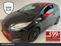 Ford Fiesta - 1.0 EcoBoost Black Edition 140PK AIRCO CLIMA KEYLES SPECIAAL MODEL ZWARTE VELGEN SPOILERS