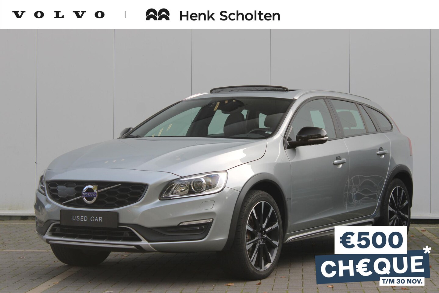 Volvo V60 Cross Country - T5 AUT8 250PK Polar+, Schuif-/kanteldak, Lederen Bekleding & Stoelverwarming, Park Assist - AutoWereld.nl