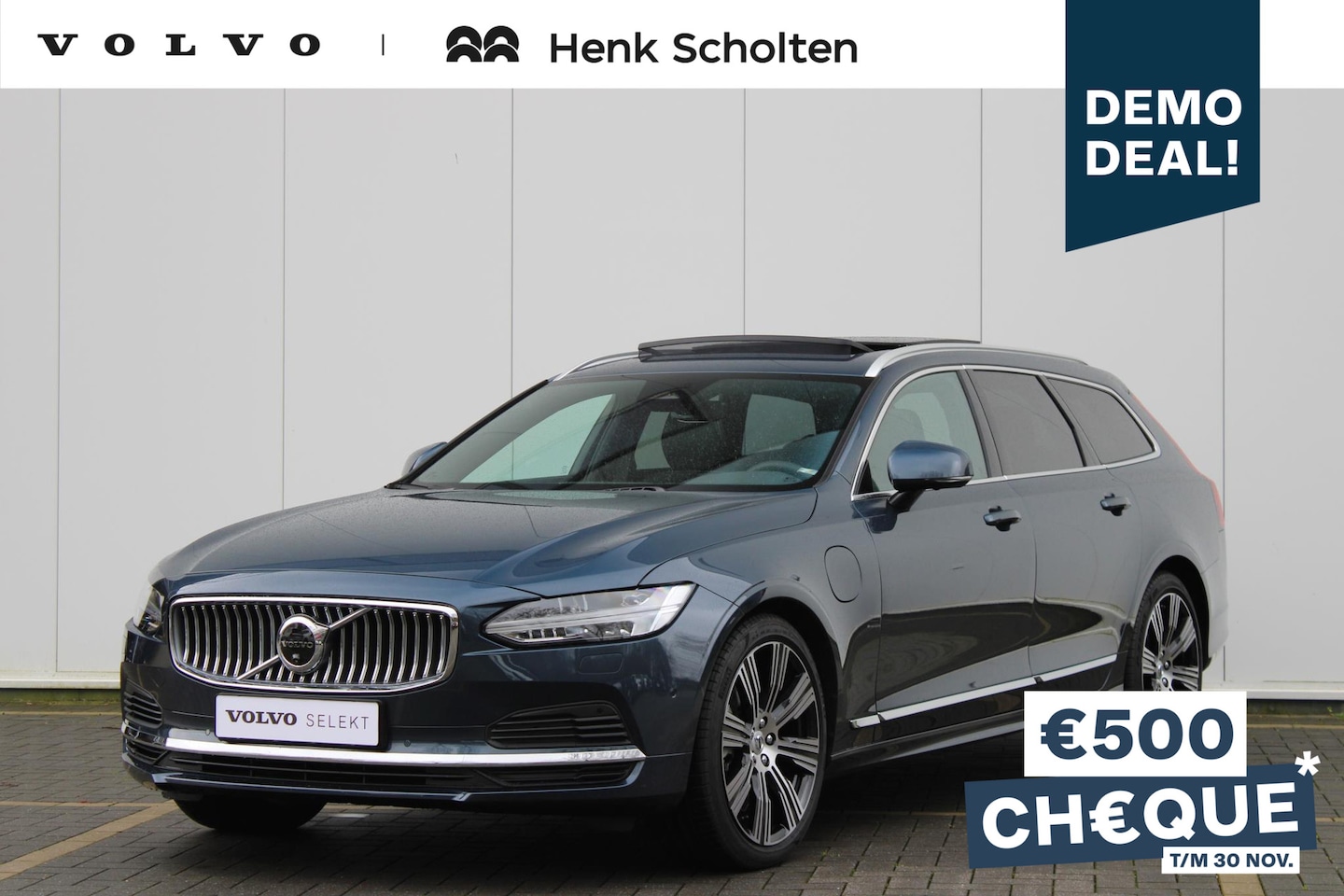 Volvo V90 - T6 AUT8 350PK Recharge AWD Plus Bright, Adaptieve Cruise Control met Pilot Assist, Luchtve - AutoWereld.nl