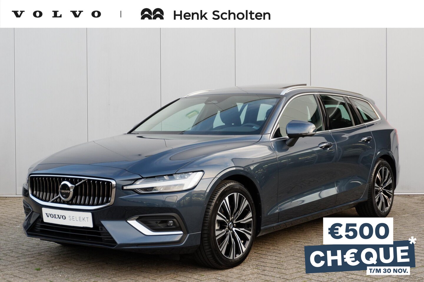 Volvo V60 - B4 AUT7 197PK Plus Bright, Elektrisch bedienbaar glazen panoramisch schuif-/kanteldak, Ada - AutoWereld.nl