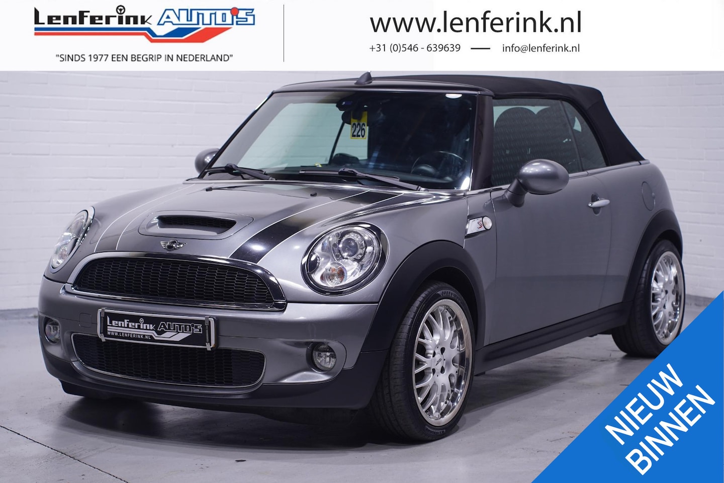 MINI Cabrio - Mini 1.6 Cooper S Clima Bi-Xenon Stoelverwarming Leder/stof Cruise - AutoWereld.nl