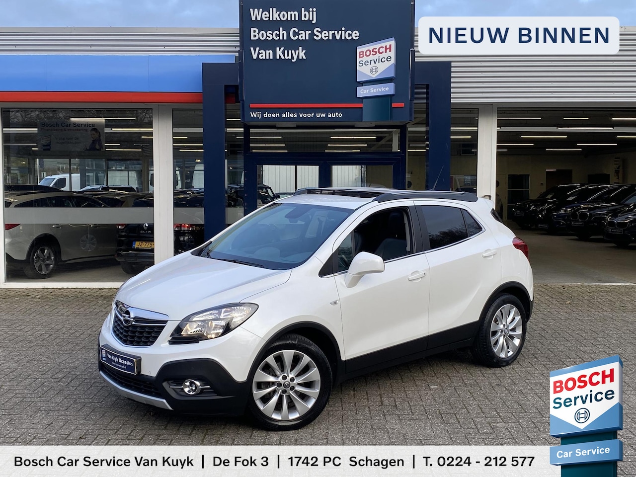 Opel Mokka - 1.4 T Cosmo / 140 Pk / NL-Auto / 2-De Eigenaar / Vol-Leder / Schuif-Kanteldak / Radio-Blue - AutoWereld.nl