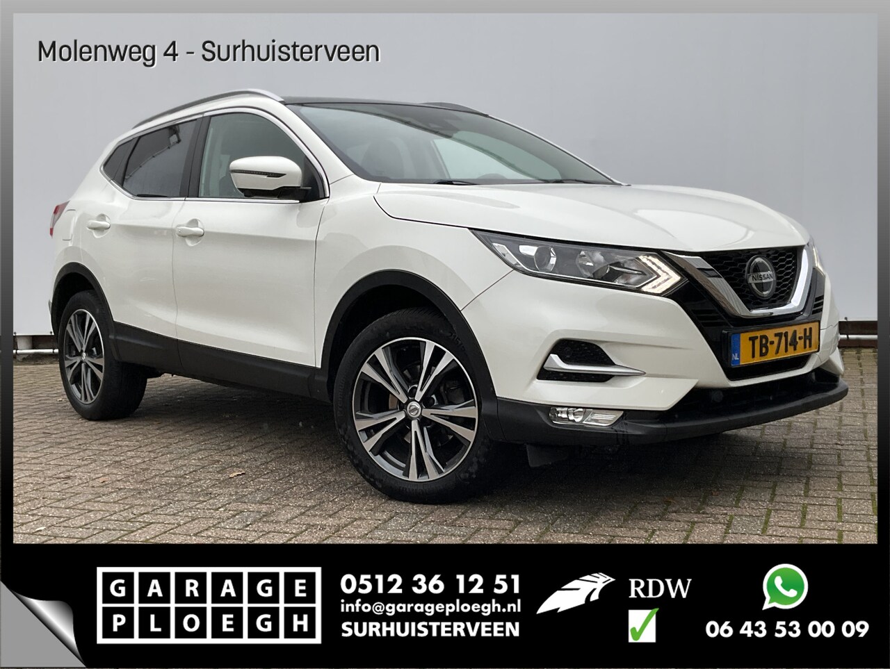 Nissan Qashqai - 1.2 N-Connecta Pano.dak Nav/360Cam Keyless Led Voll.onderhouden! - AutoWereld.nl