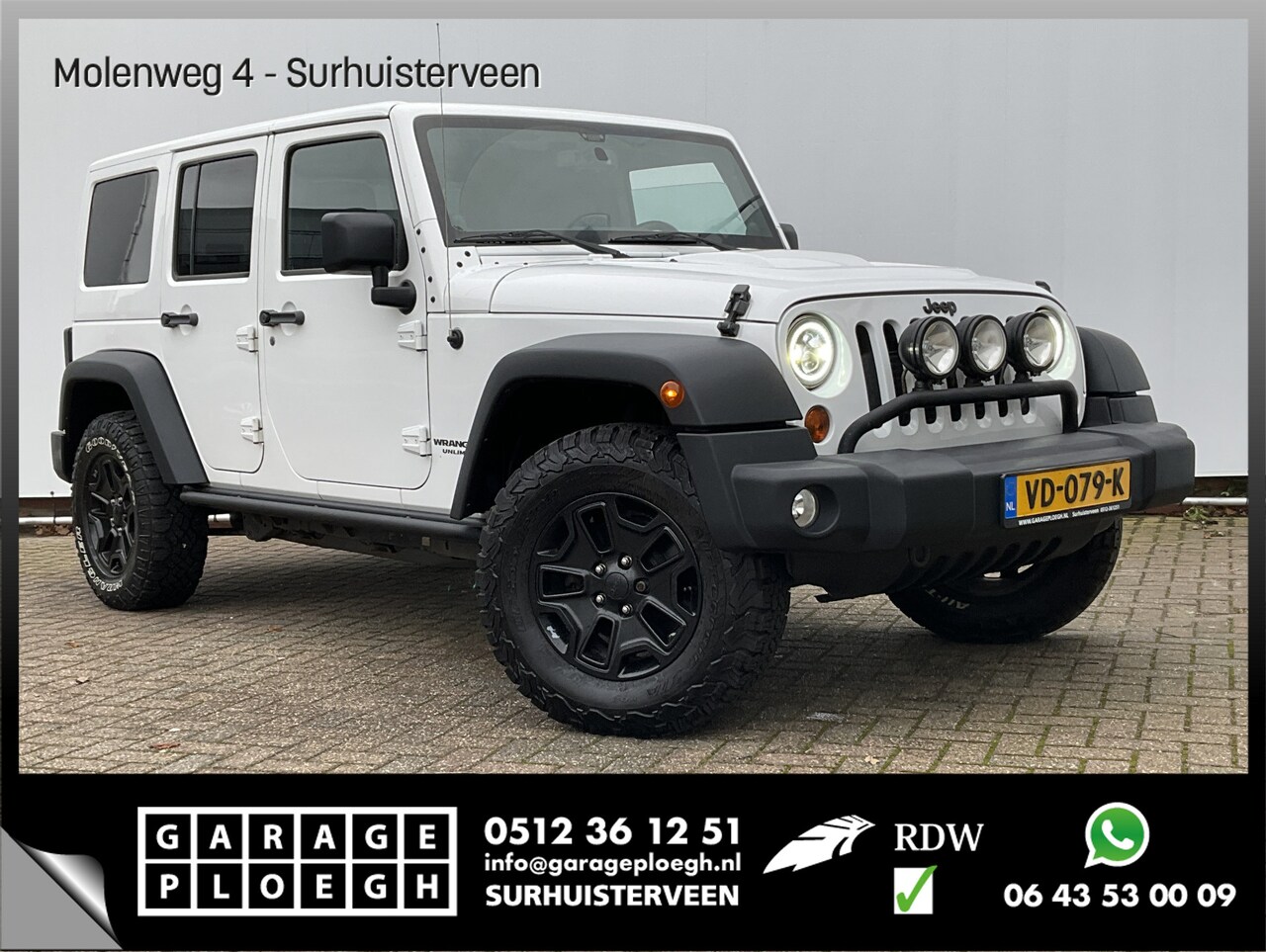 Jeep Wrangler - 2.8 CRD Sport Grijs-Kenteken Leer Navi Stoelverw. Led Uitstraling! - AutoWereld.nl