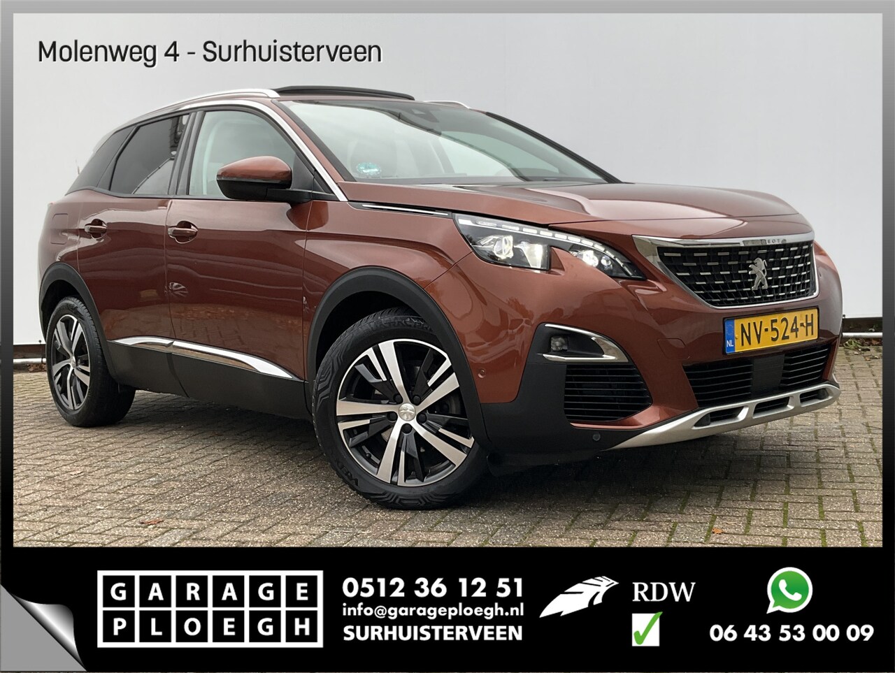 Peugeot 3008 - 1.6 e-165PK Autom Premium Trekhaak Adapt-Cruise Pano Leer/stof 360Cam! - AutoWereld.nl