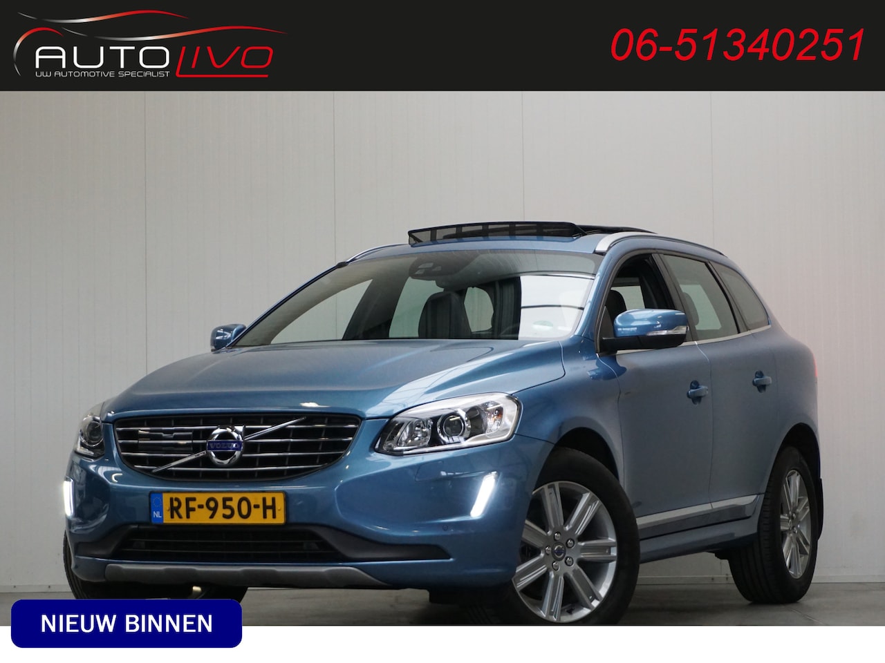 Volvo XC60 - 2.0 D4 FWD Polar+ AUTOMAAT! PANO XENON BLIS LEER NAVI TREKHAAK etc. - AutoWereld.nl