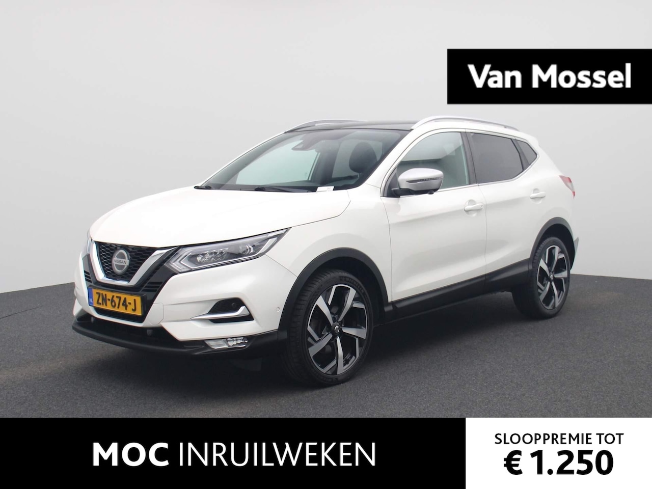 Nissan Qashqai - 1.2 Tekna + | Leder | Navi | ECC | Pano | LMV | LED | Cam | - AutoWereld.nl