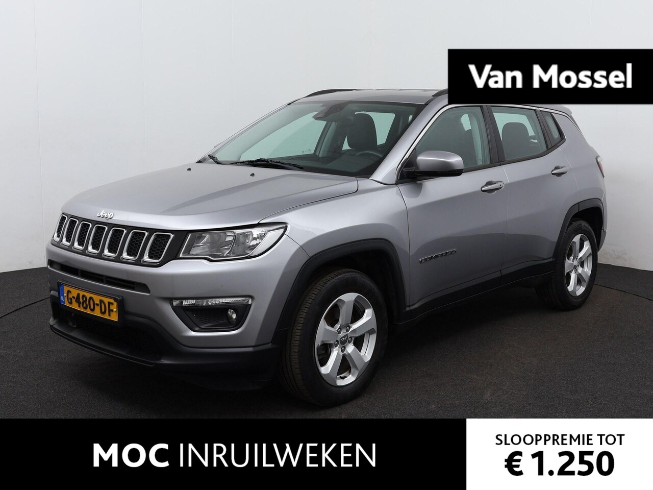 Jeep Compass - 1.4 MultiAir Longitude | Half-Leder | Navigatie | Clima | Camera | Lichtmetalen Velgen | P - AutoWereld.nl