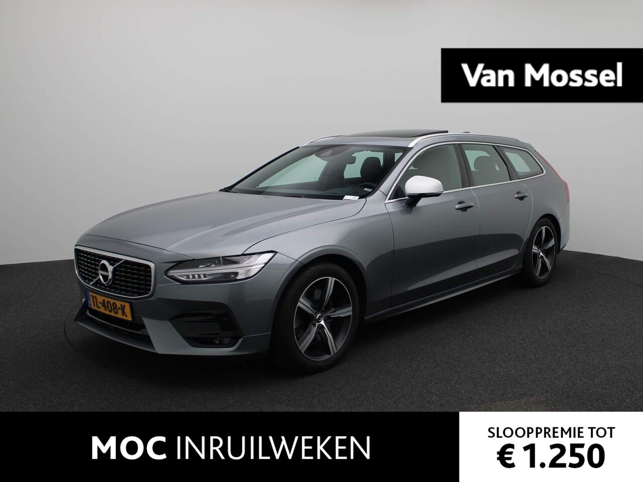 Volvo V90 - 2.0 T4 Business Sport | Lederen Bekleding | Navigatie | Clima | Camera | Schuifdak | LED | - AutoWereld.nl