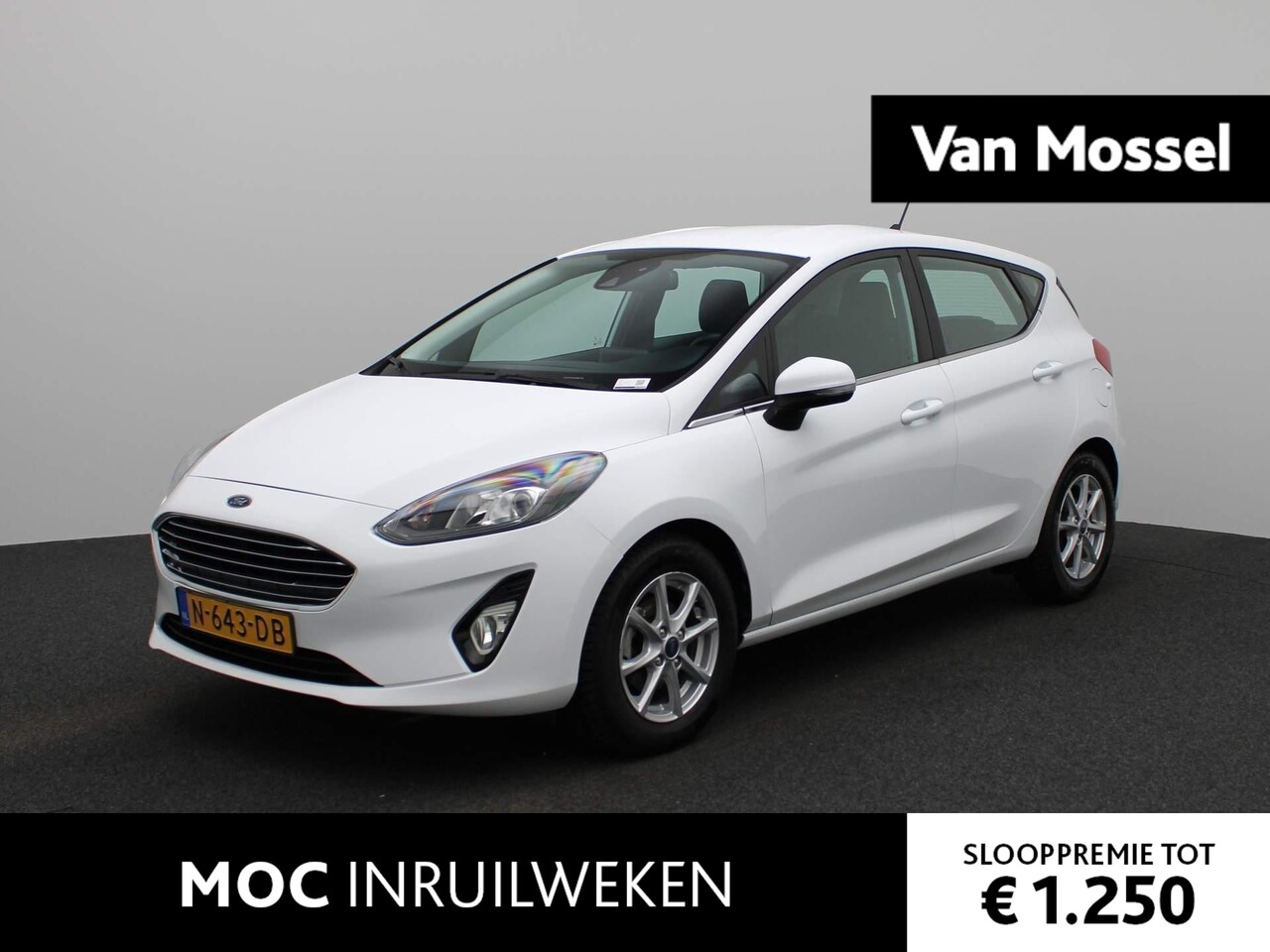 Ford Fiesta - 1.0 EcoBoost Hybrid Titanium Apple CarPlay | Navi | Airco | Licht Metalenvelgen | PDC | El - AutoWereld.nl