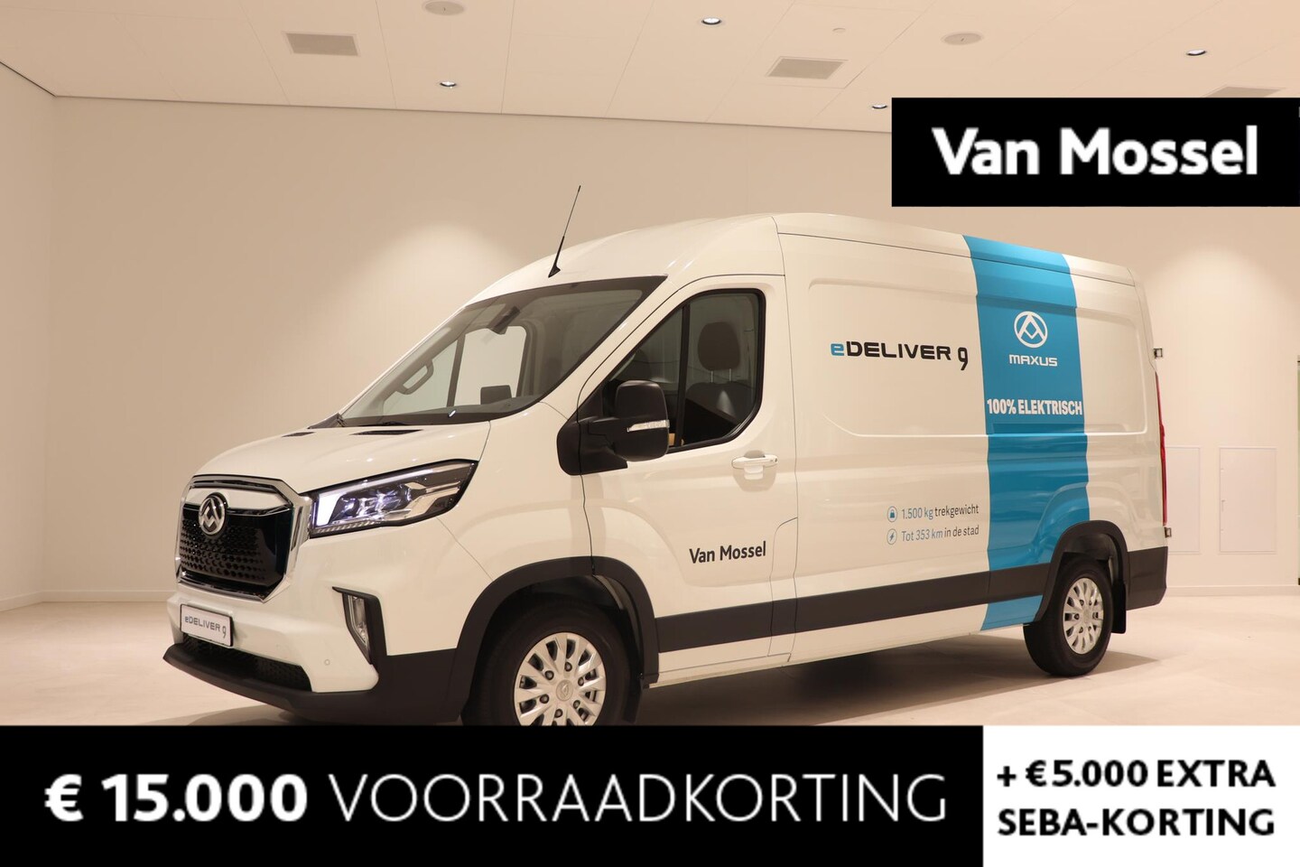 Maxus eDeliver 9 - L3H2 89 kWh DEMO DEAL! | 353 KM WLTP STAD | Camera | Carplay | Stoelverwaring - AutoWereld.nl