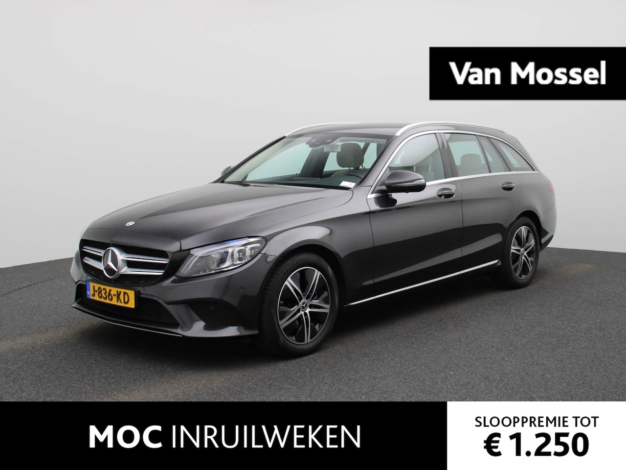 Mercedes-Benz C-klasse Estate - 200 Business Solution AMG | Leder | Parkeersensoren | Achteruitrijcamera | Stoelverwarming - AutoWereld.nl