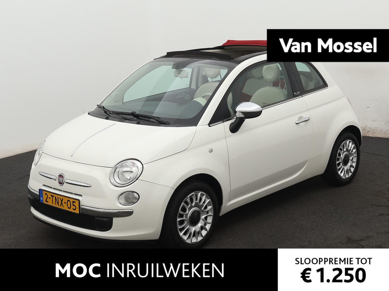 Fiat 500 C - 1.0 TwinAir Easy | AIRCO | BT TELEFOON | PARKEERSENSOREN ACHTER | CABRIO | - AutoWereld.nl