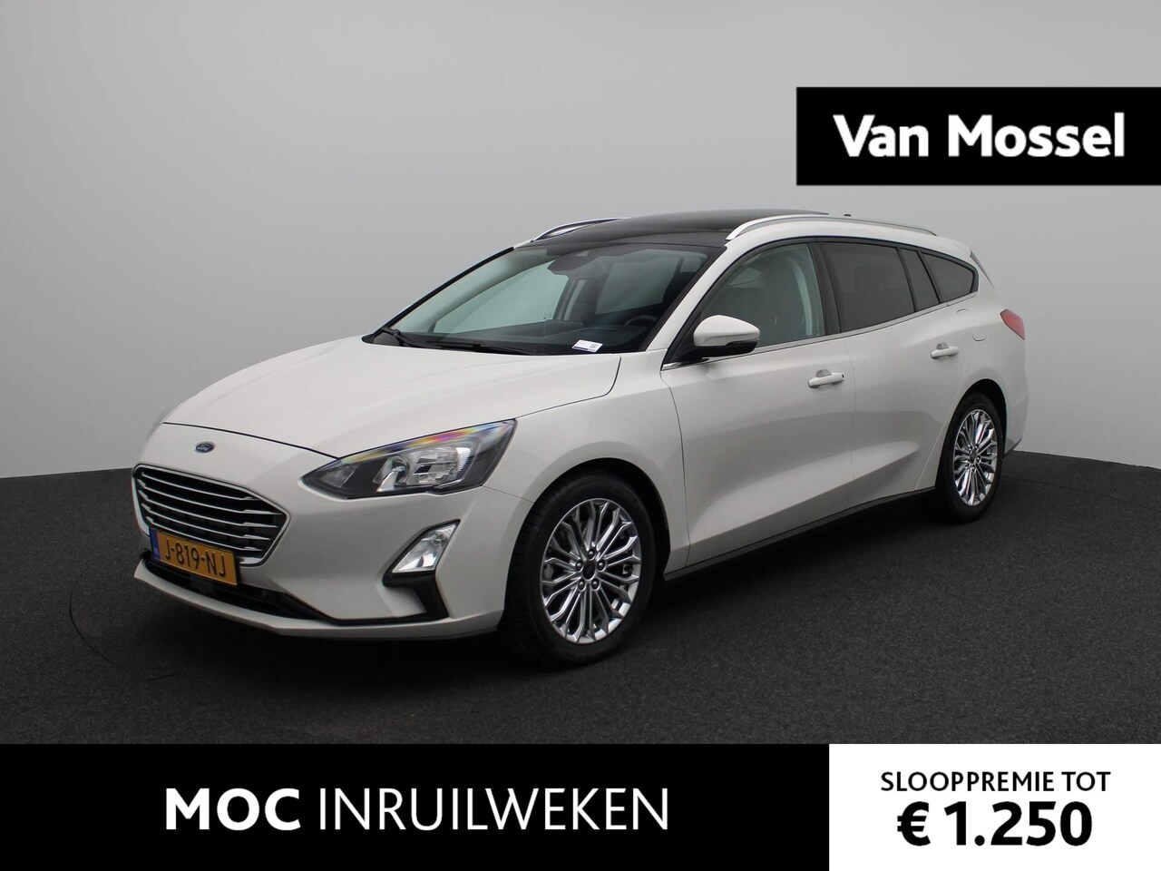 Ford Focus Wagon - 1.0 EcoBoost Hybrid Titanium X Business | PANORAMADAK | HEAD UP DISPLAY | NAVIGATIE | ACHT - AutoWereld.nl