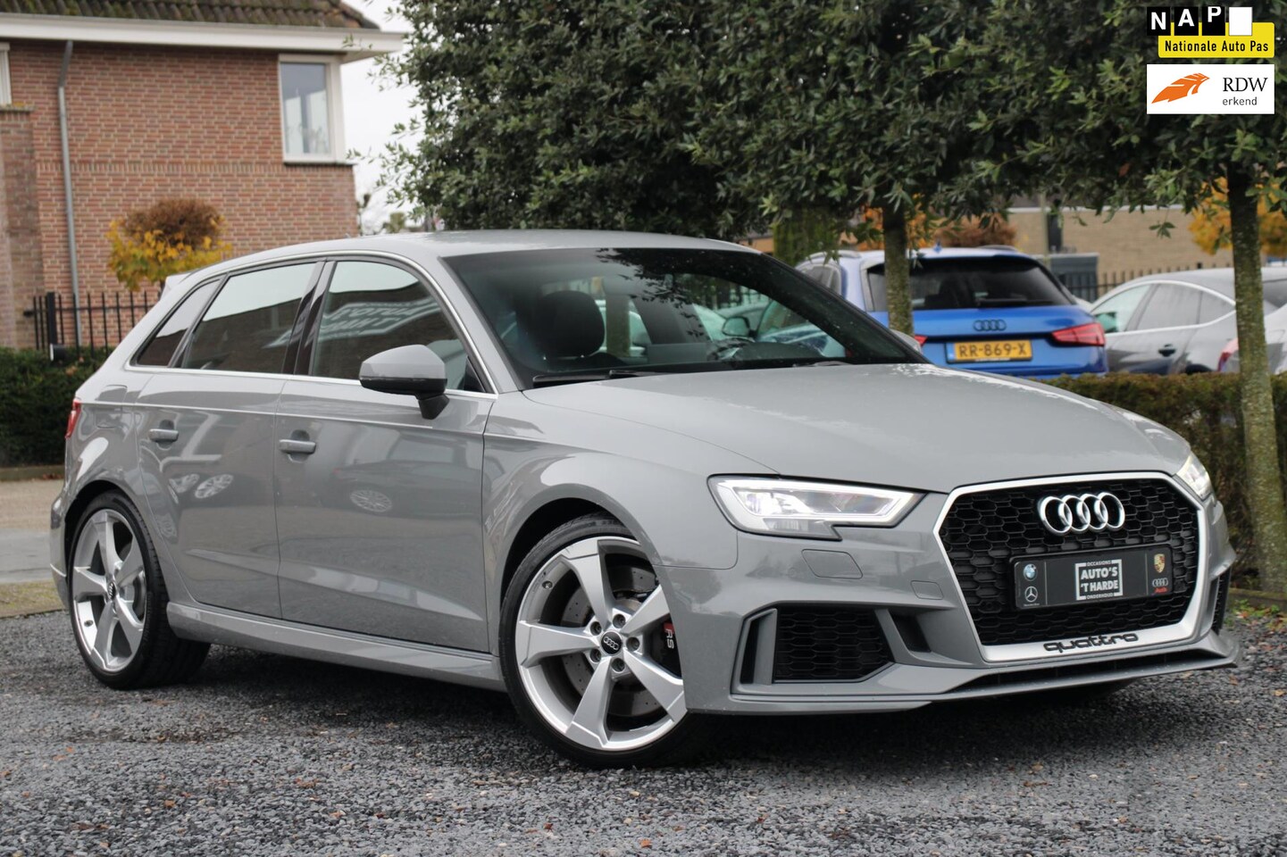 Audi RS3 - Sportback 2.5 TFSI Quattro 400 PK Nardo Grey Dealer o.h Keyless Camera Leder PDC 19'' - AutoWereld.nl