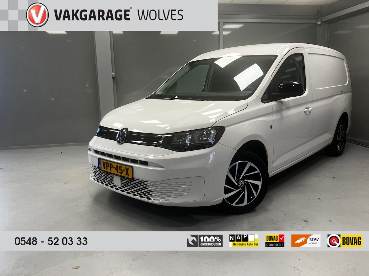 Volkswagen Caddy Cargo Maxi - Black & White 2.0 TDi | Bumpers in kleur | App connected | Bi-color velgen | Betimmering | - AutoWereld.nl