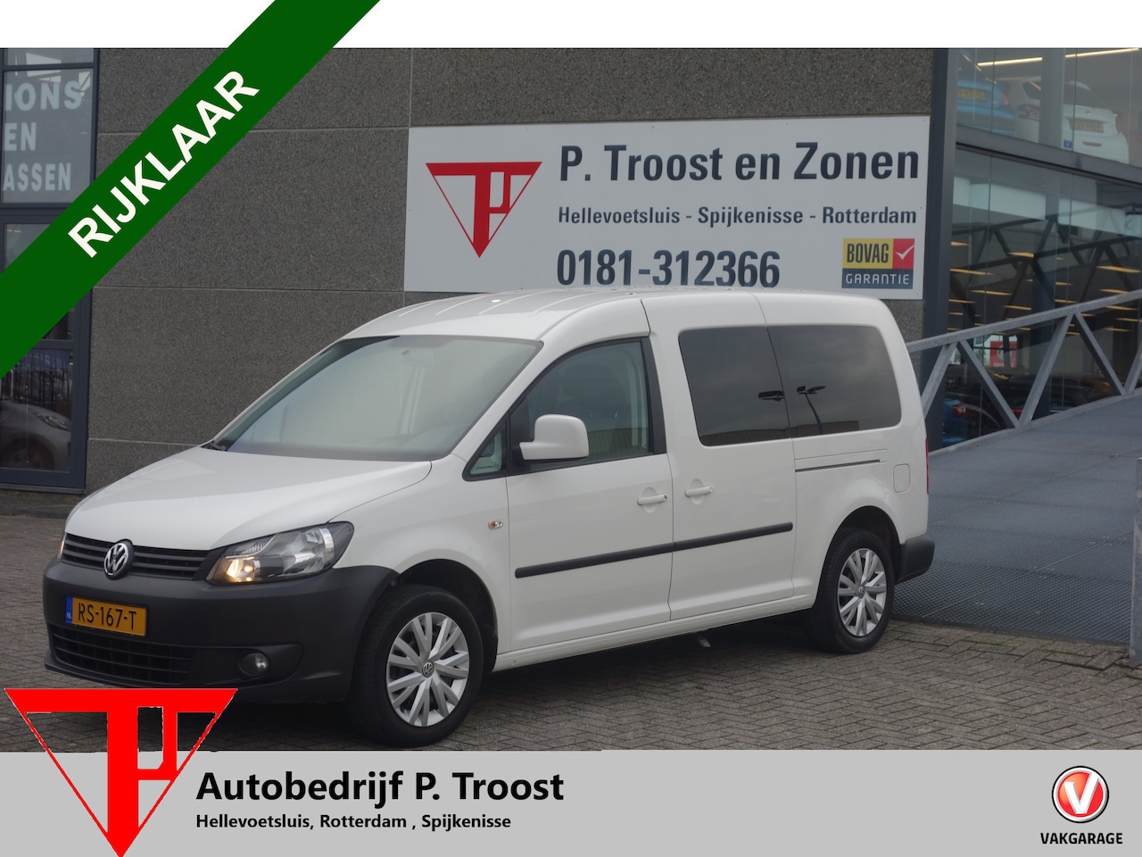 Volkswagen Caddy Maxi - 1.6 TDI Trendline AANGEPAST VOOR ROLSTOEL OF SCOOTMOBIEL VERVOER,UITKLABARE KLEP, AUTO IN - AutoWereld.nl