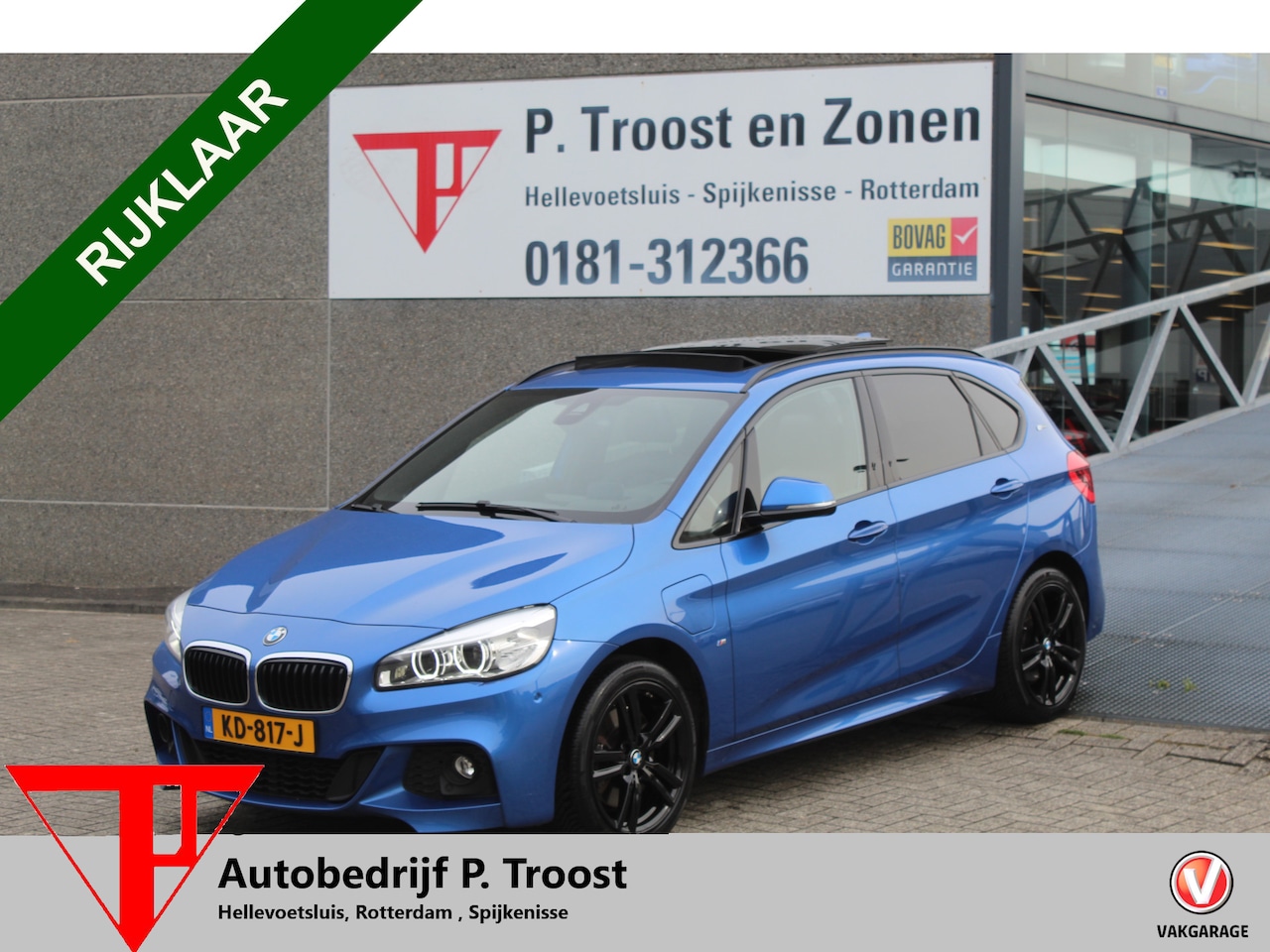 BMW 2-serie Active Tourer - 225xe Automaat PHEV M pakket/Panoramadak/Headup display/Navigatie/Adaptive cruise control/ - AutoWereld.nl