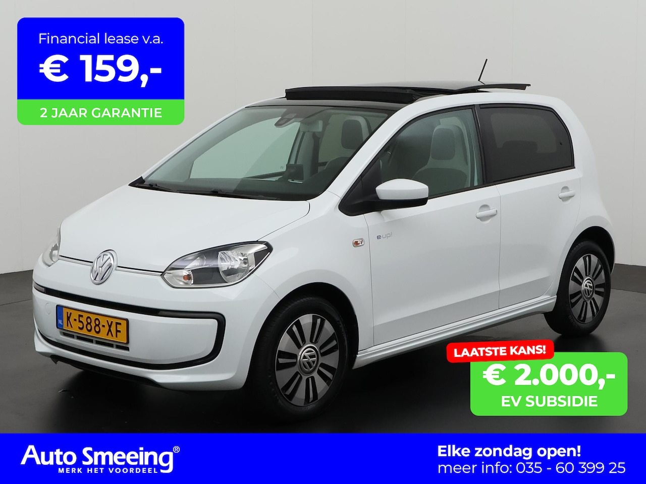 Volkswagen e-Up! - e-Up! | 9.895,- na subsidie | Panoramadak | Zondag Open! - AutoWereld.nl