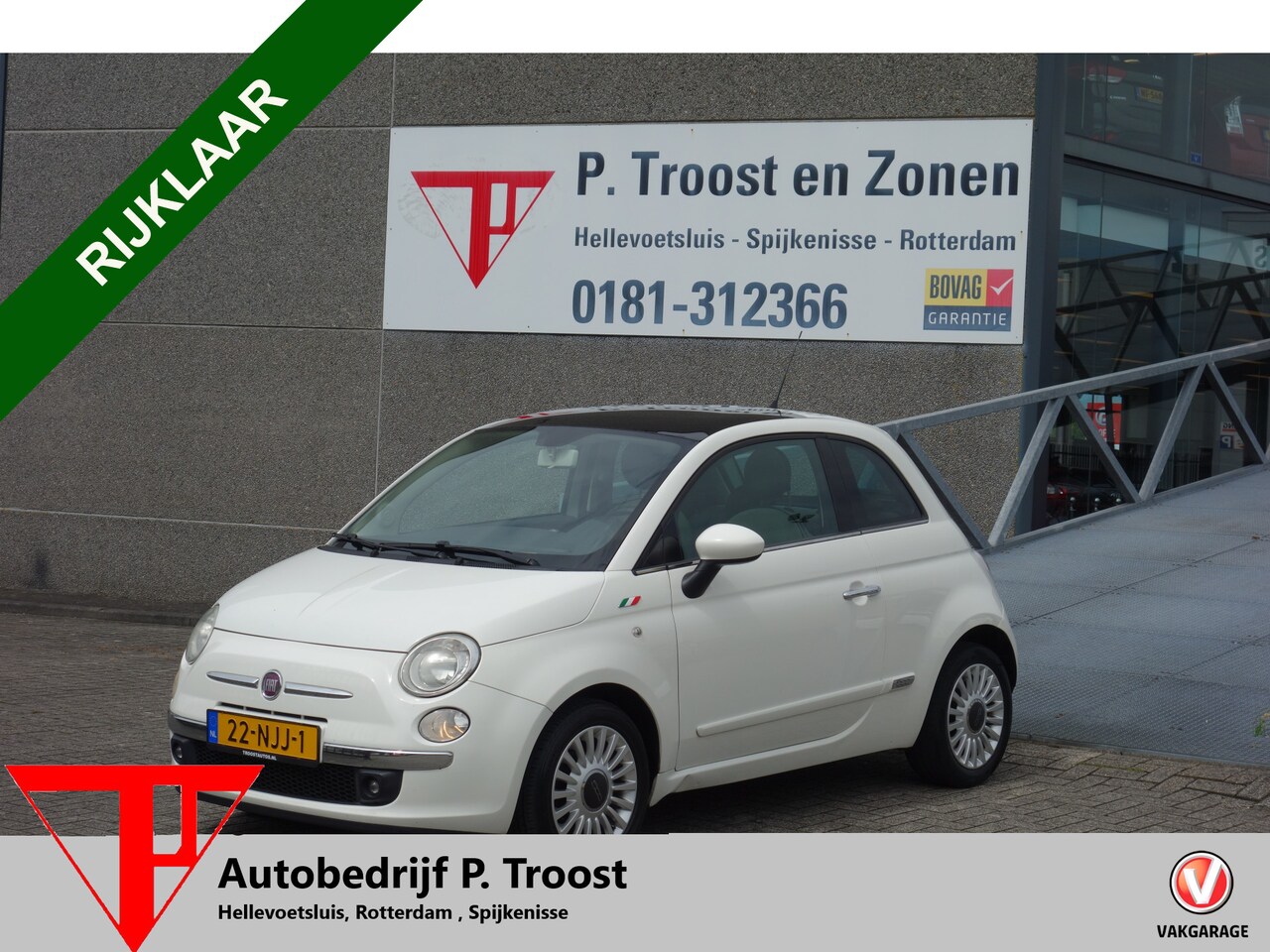 Fiat 500 - 1.2 Lounge AUTOMAAT/AIRCO/L.M. VELGEN/FIAT MUSIC SYSTEM/PANODAK/ELEC,RAMEN. - AutoWereld.nl