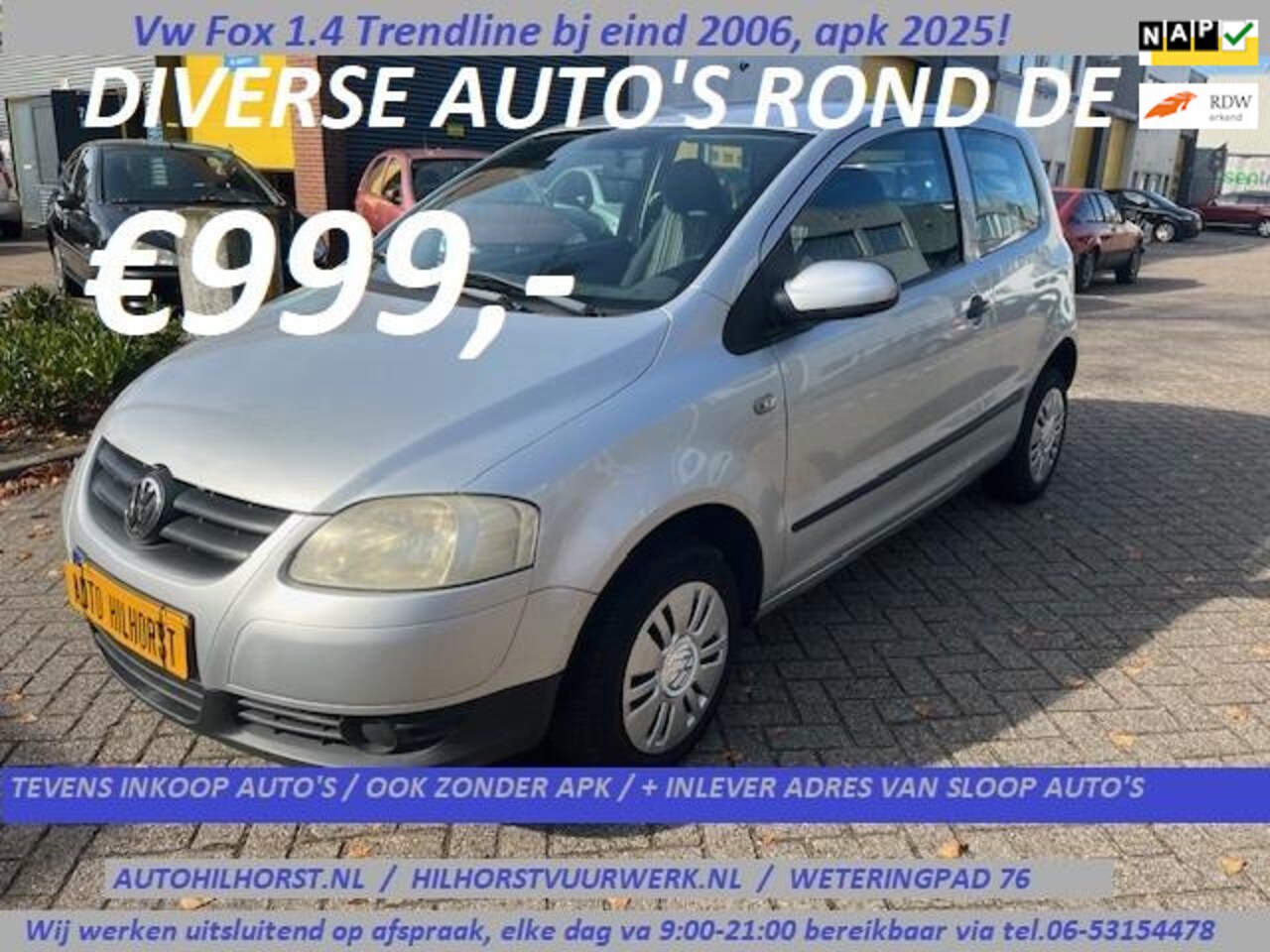 Volkswagen Fox - 1.4 Trendline / MEENEEMPRIJS 329Dkm / UITSLUITEND VIA TELEFONISCHE AFSPRAAK - AutoWereld.nl