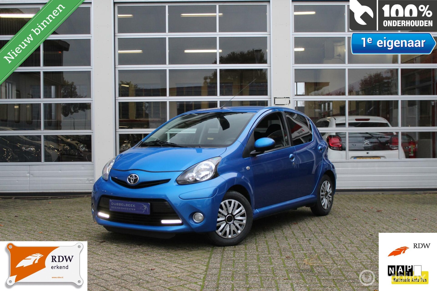 Toyota Aygo - 1.0-12V VVT-I 5-Deurs Dynamic-Blue Exclusive-Sport Ledverlichting Airconditioning Bluetoot - AutoWereld.nl