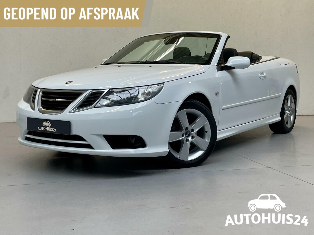 Saab 9-3 Cabrio - 2.0t Vector 175PK AUT NIEUWE KAP|ARTIC WHITE - AutoWereld.nl