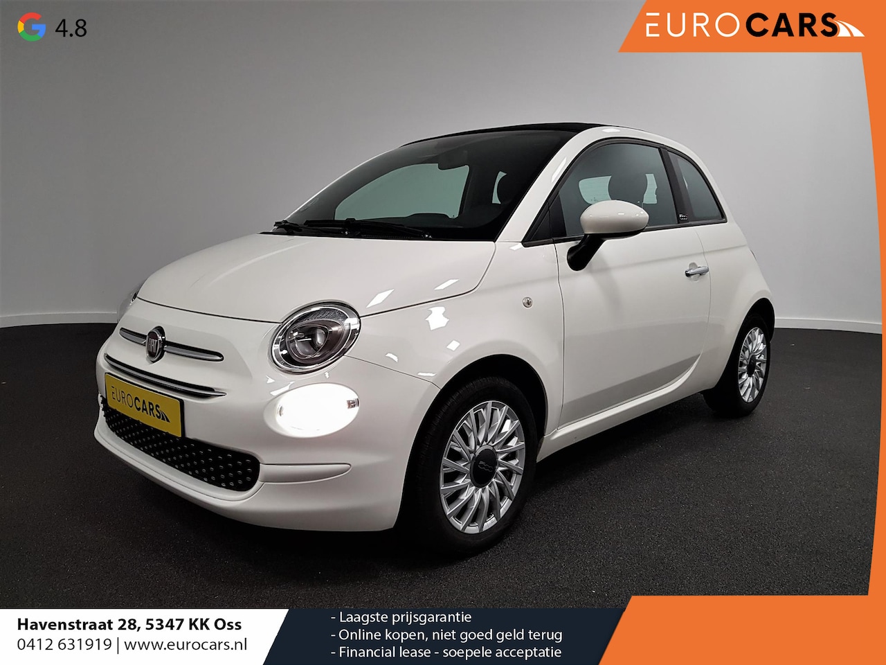 Fiat 500 C - 1.0 Hybrid Lounge | Navigatie | Climate control | Cruise Control | Lichtmetalen Velgen | P - AutoWereld.nl