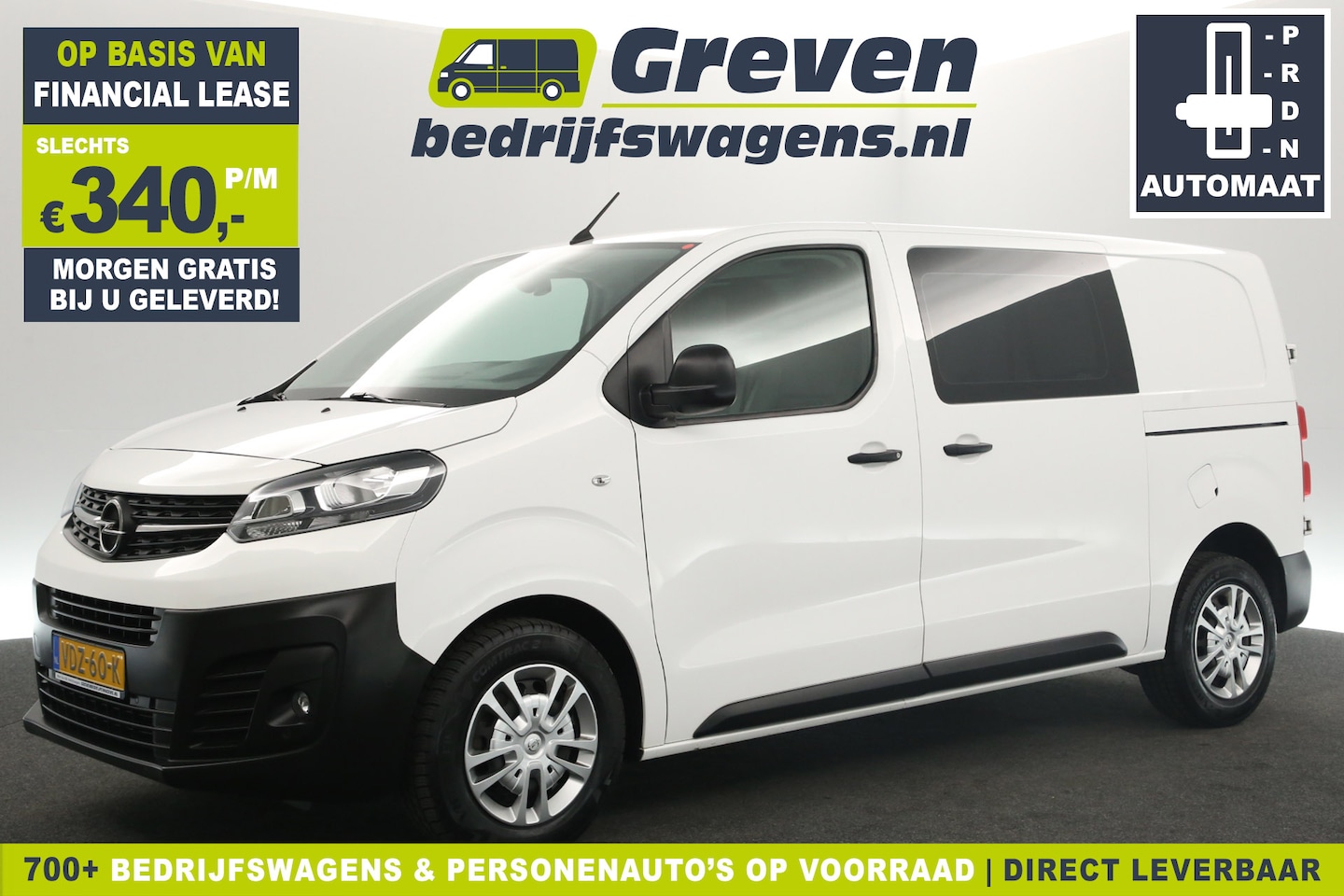 Opel Vivaro - 2.0 CDTI L2H1 177PK Automaat Airco 2xSchuifdeur Cruise 360Camera Carplay Navigatie 3 Pers - AutoWereld.nl