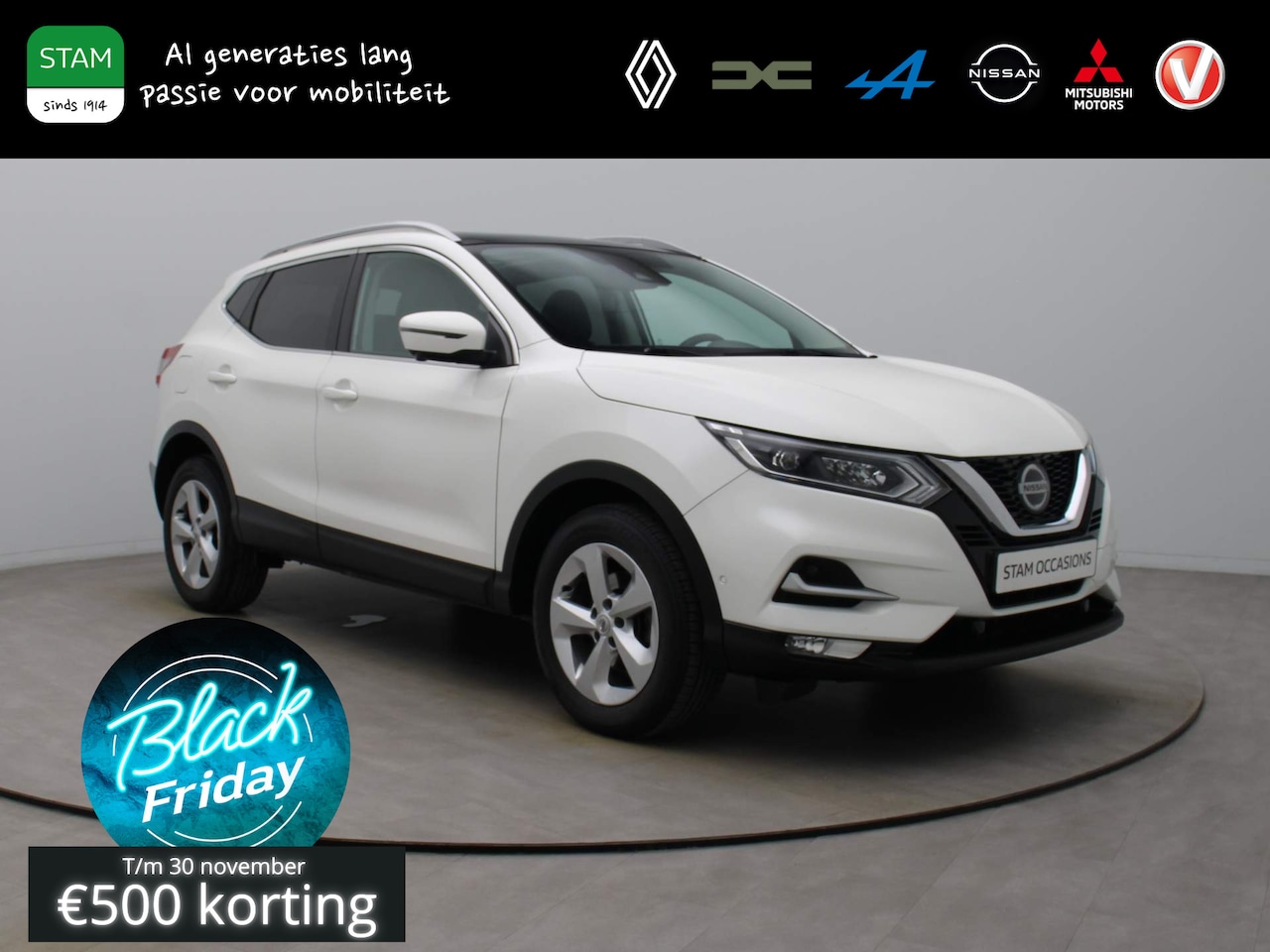 Nissan Qashqai - 160pk DIG-T Tekna AUTOMAAT 360° Camera | Climate | Navi | Parksens. v+a | Panoramadak - AutoWereld.nl