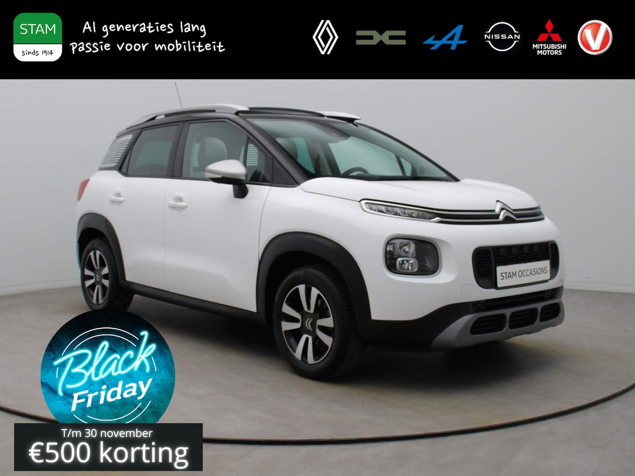 Citroën C3 Aircross - 130pk PureTech S&S C-Series AUTOMAAT Climate | Head-Up | Navi | Panoramadak | Trekhaak afn - AutoWereld.nl