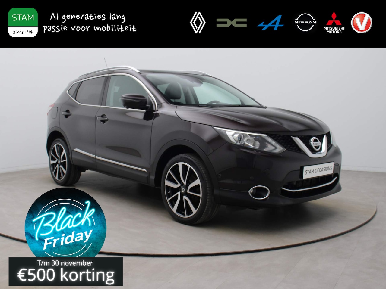 Nissan Qashqai - 116 pk Tekna AUTOMAAT 360° Camera | Climate | Leder | Navi | Panoramadak - AutoWereld.nl