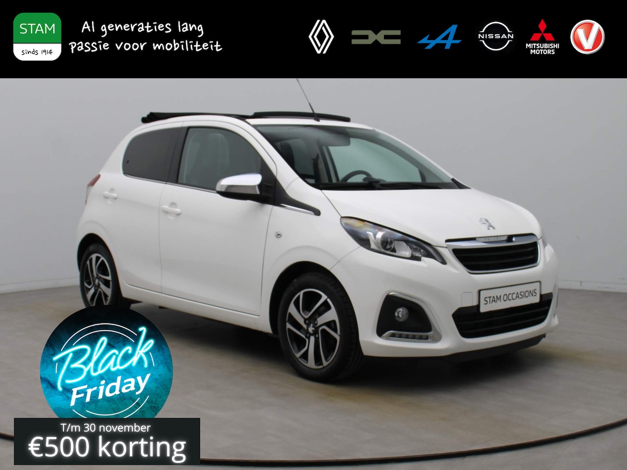 Peugeot 108 - 73p e-VTi Allure TOP! Airco | Carplay | Elektrisch Vouwdak | 15" Velgen - AutoWereld.nl