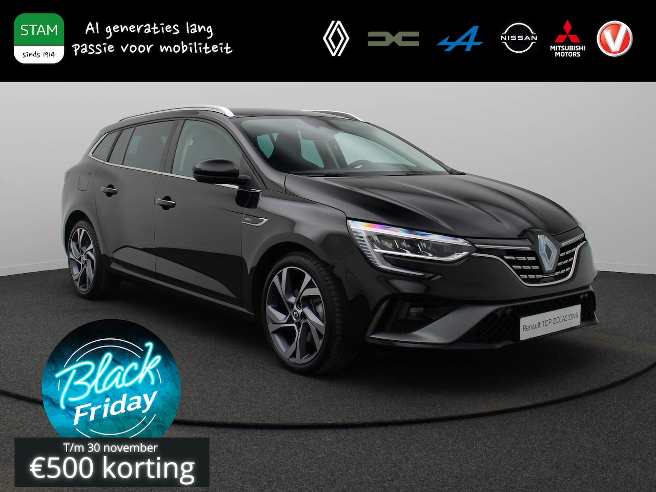 Renault Mégane Estate - TCe 160pk R.S. Line EDC/Automaat Adapt. cruise | Camera | Head-Up | Stoelverwarming | 18" - AutoWereld.nl