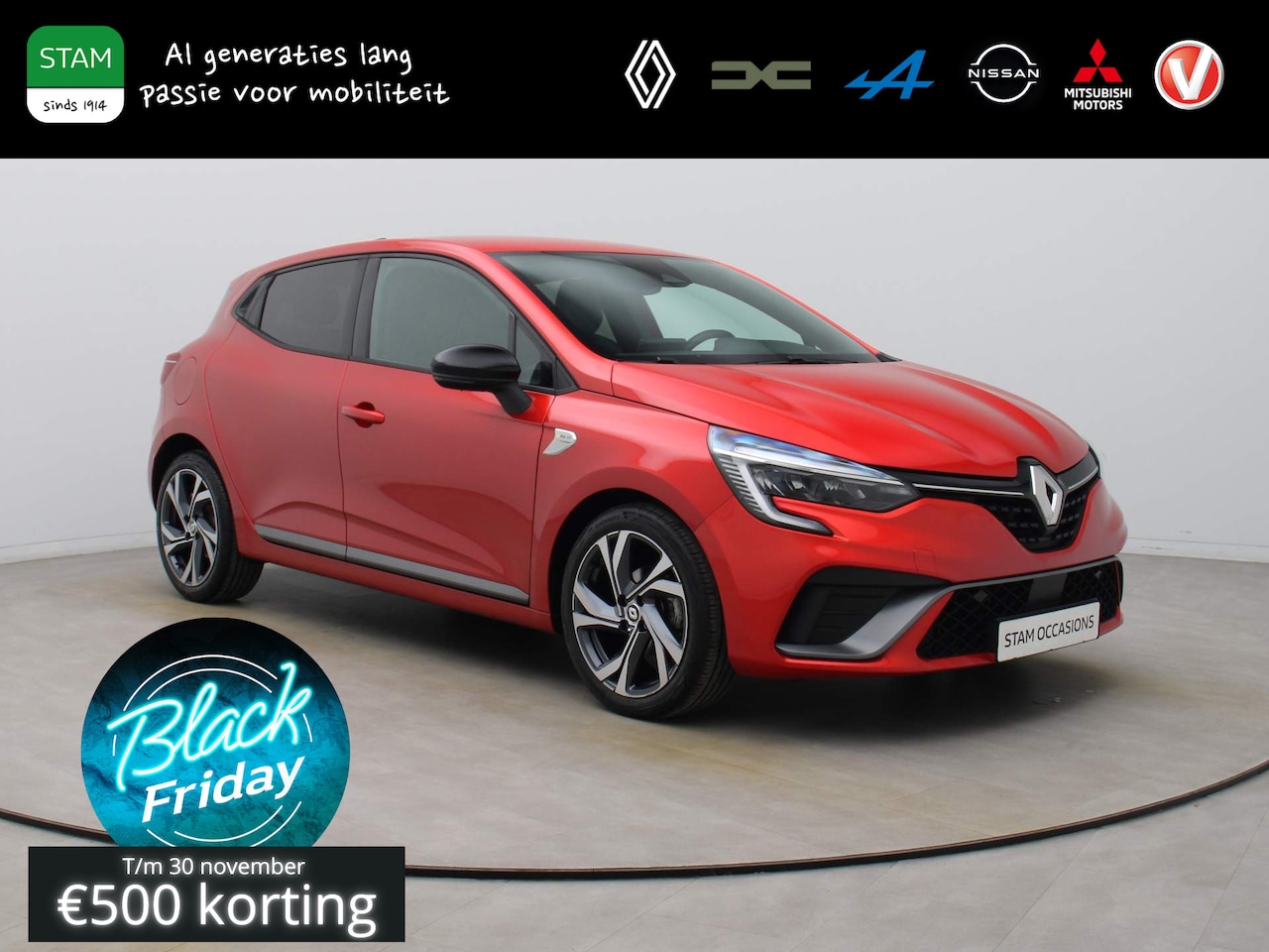 Renault Clio - TCe 90pk R.S. Line Adapt. cruise | Camera | Navi | Parksens. v+a | 17" Velgen - AutoWereld.nl