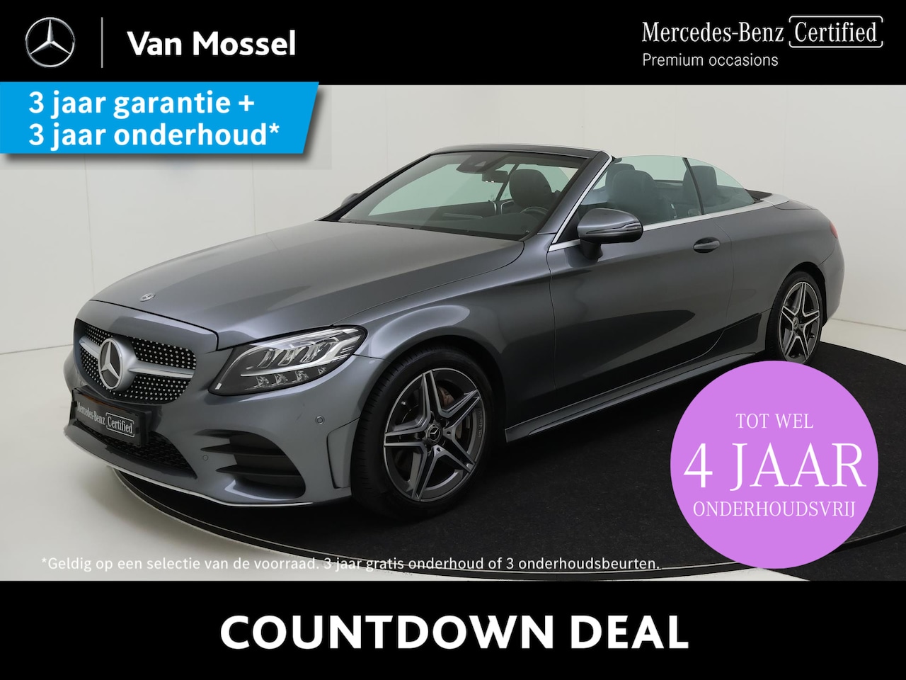 Mercedes-Benz C-klasse Cabrio - 180 Advantage Pack AMG / Dodehoek / Airscarf / Sfeerverlichting - AutoWereld.nl