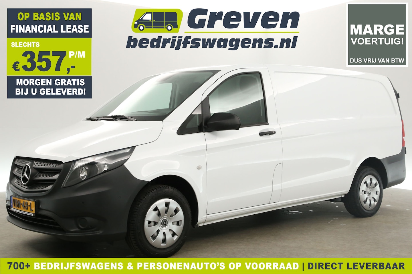 Mercedes-Benz Vito - 114 CDI Lang | Marge | Airco Cruise Camera Navi Parkeersensoren Schuifdeur Trekhaak - AutoWereld.nl