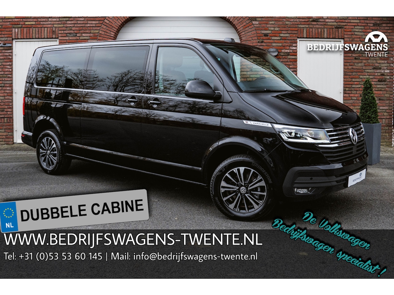 Volkswagen Transporter Caravelle - T6.1 2.0 TDI 150 PK DSG CARAVELLE L2H1 DUB/CAB A-Klep ACC | LED | Digital Cockpit | Virtua - AutoWereld.nl