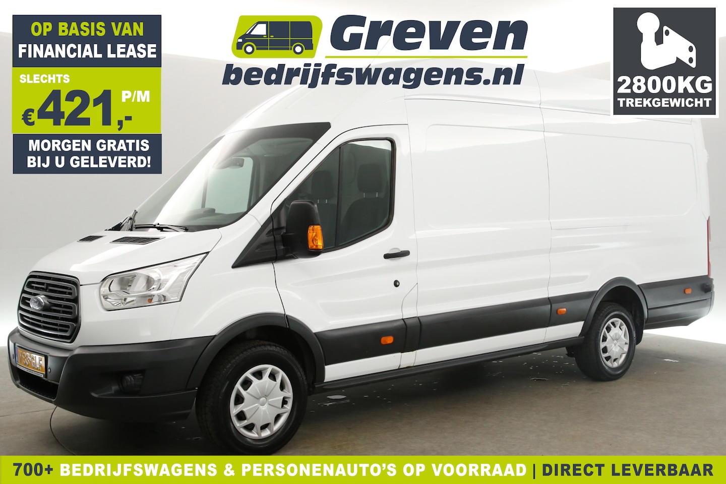 Ford Transit - 350 2.0 TDCI L4H3 170PK | 2800KG Trekgew. | Marge | Airco Cruise Camera PDC 3 Persoons Tre - AutoWereld.nl