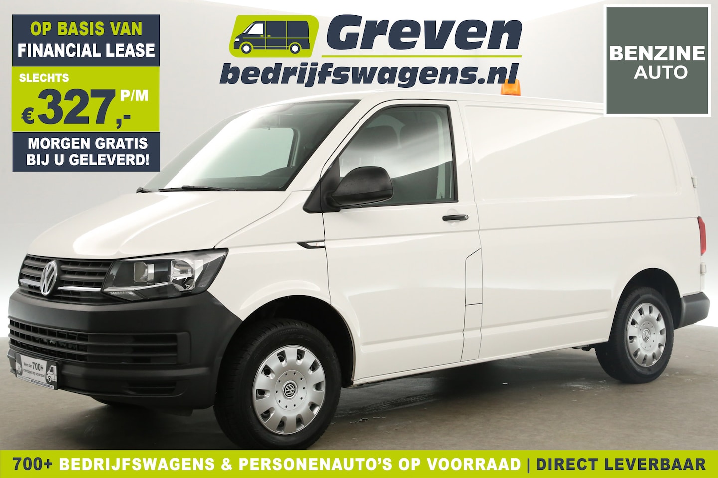 Volkswagen Transporter - 2.0 TSI L1H1 150PK | BENZINE | 3 Persoons Parkeersensoren Elektrpakket - AutoWereld.nl