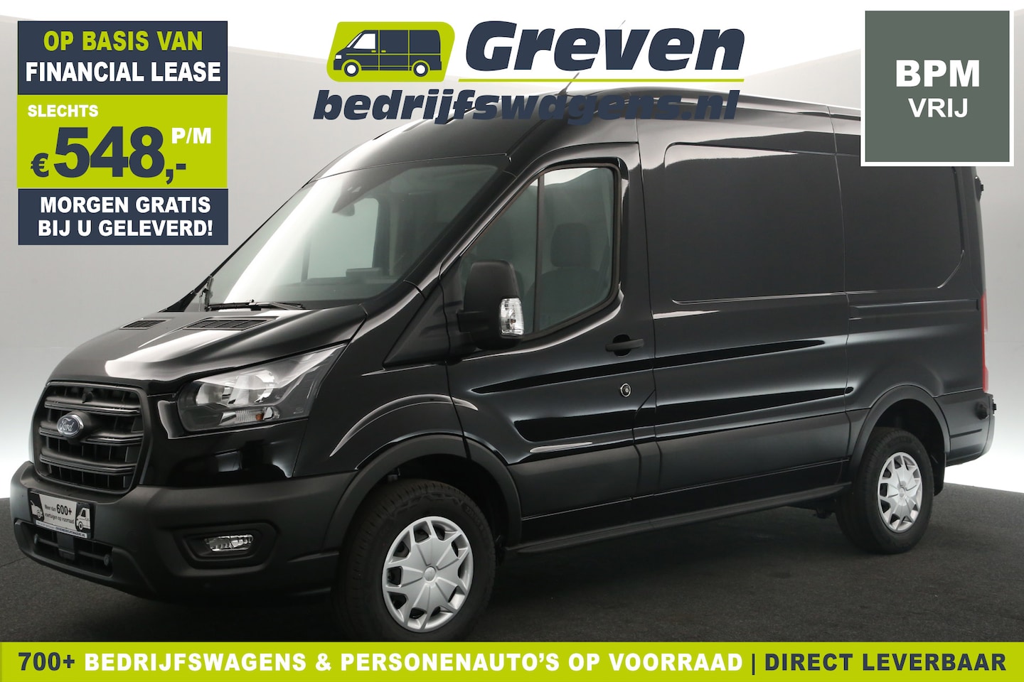 Ford Transit - 2.0 EcoBlue L2H2 130PK | BPM Vrij | Airco Cruise Carplay Navi PDC 3 Persoons Elektrpakket - AutoWereld.nl