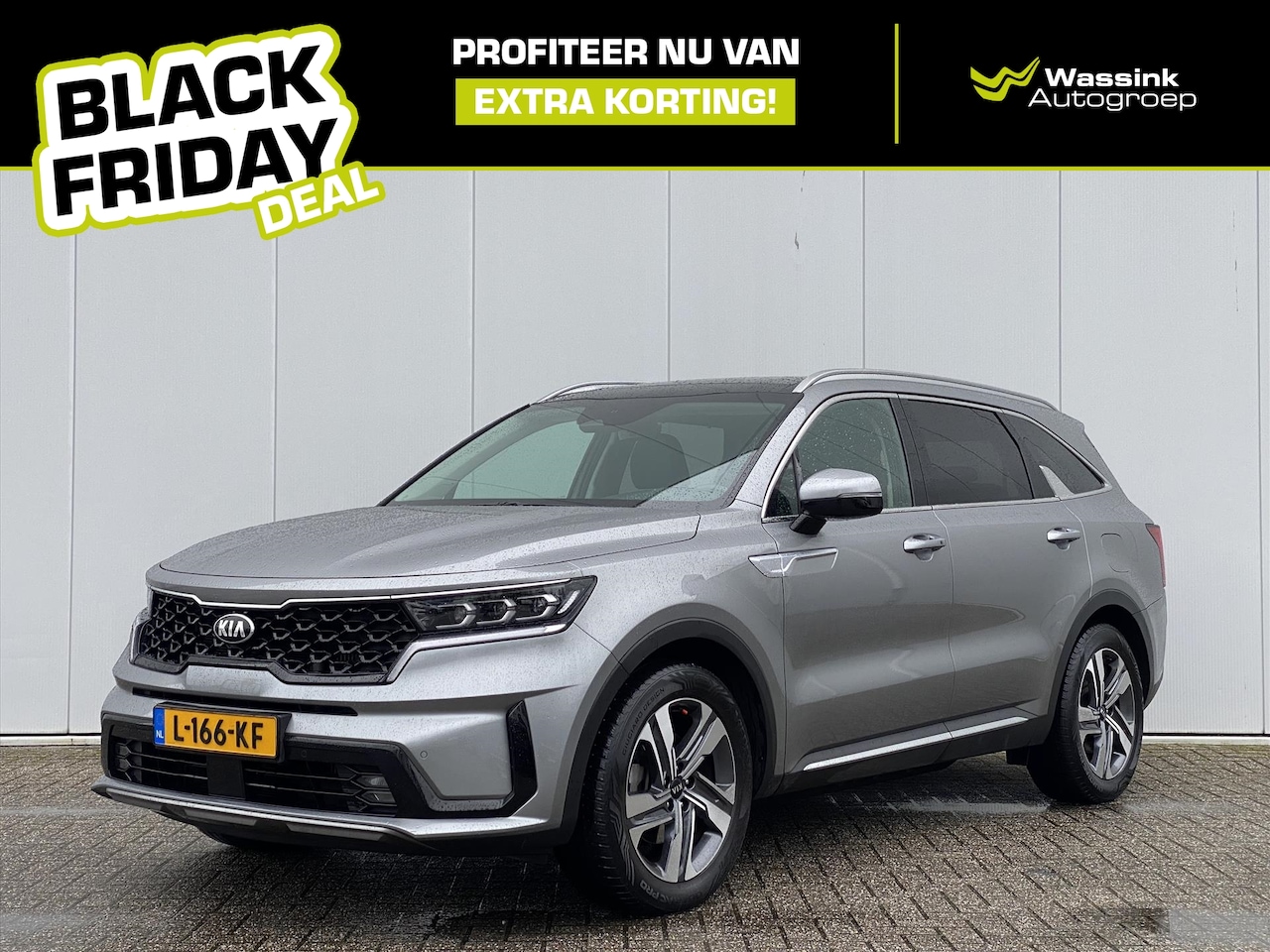 Kia Sorento - 1.6 T-GDi 265pk Plug-in Hybrid 4WD Aut DynamicPlusLine | Trekhaak 1500 kg | 7 zits | Black - AutoWereld.nl